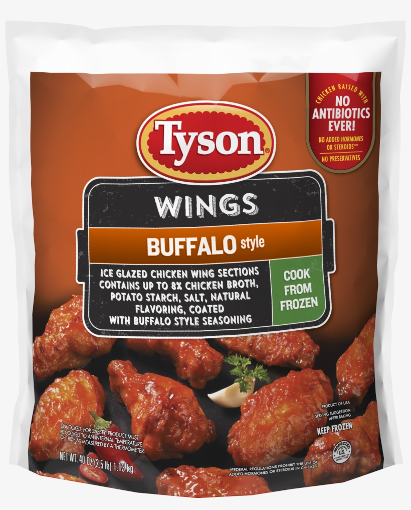 Tyson® Uncooked Buffalo Style Chicken Wings, - Tyson Buffalo Style Tenders, transparent png