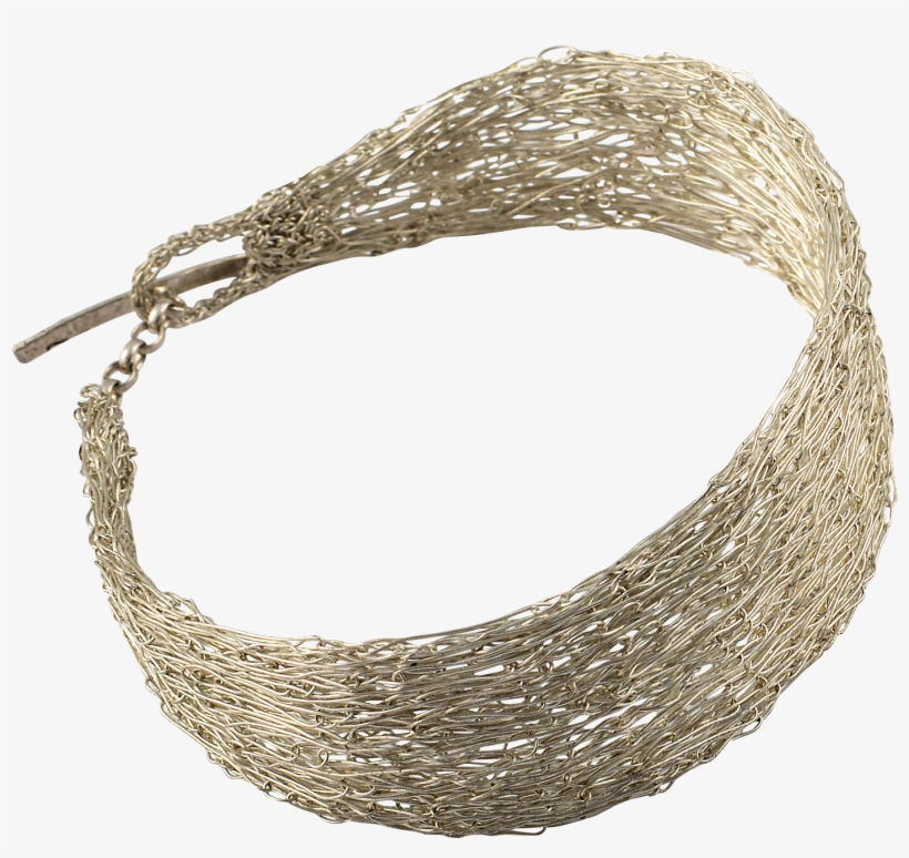 Wide Silver Thresh Bracelet - Bracelet, transparent png