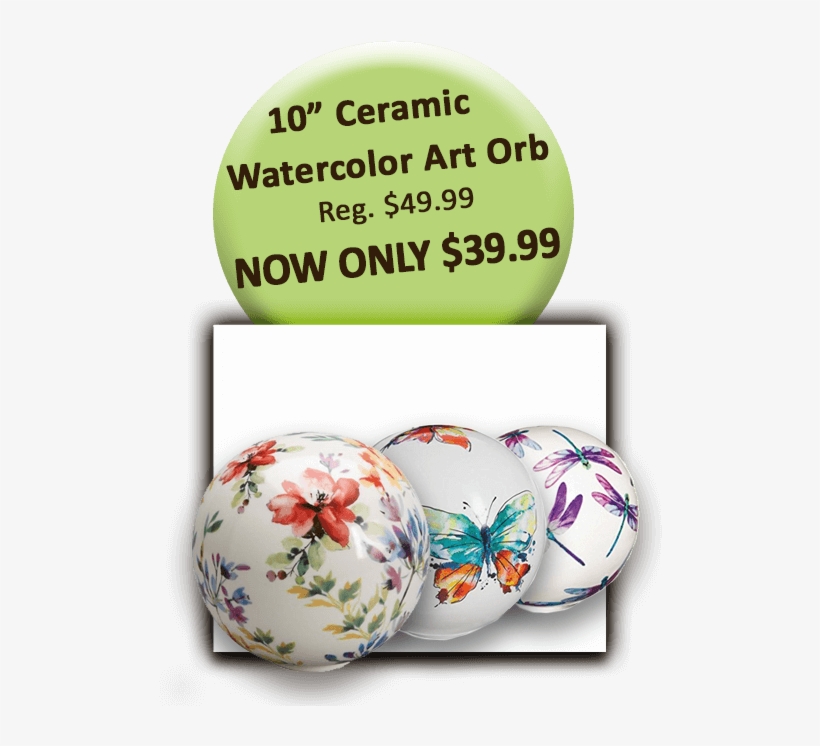 10in Ceramic Orb - Jingdezhen Changqing/cent Pt Watercolor Ceramic Garden, transparent png