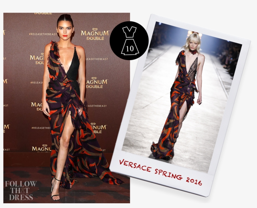 Kendall Jenner In Versace Spring - Kendall Jenner Cannes Magnum Party, transparent png