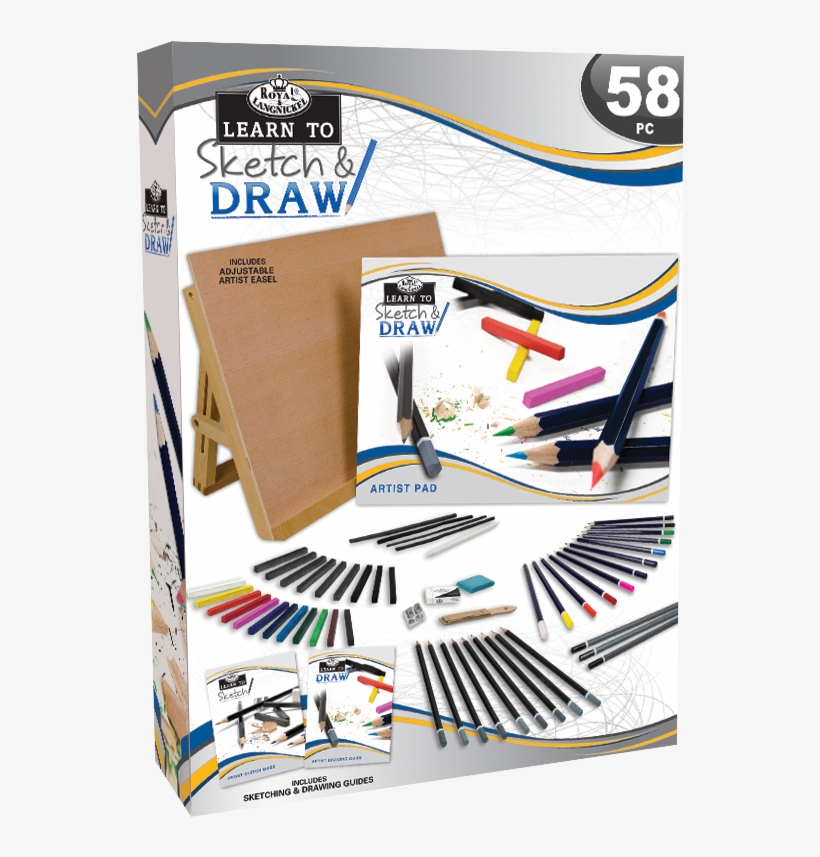 Royal & Langnickel Learn To Sketch Draw Set 58pc - Prima Marketing Learn To Sketch And Draw Art Set, transparent png