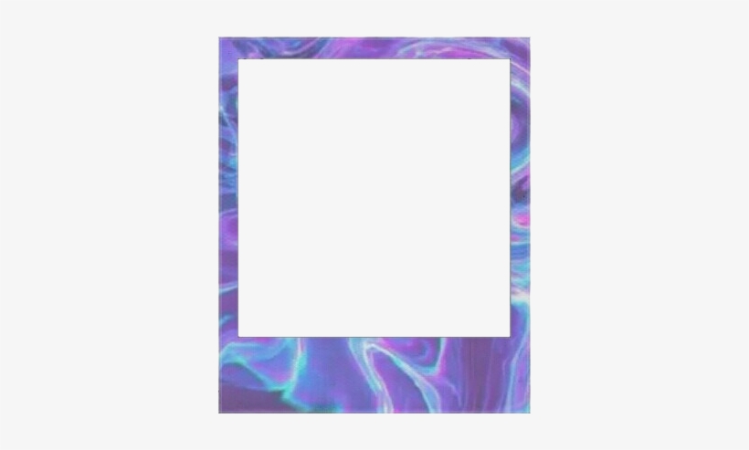 Frame Polaroid Violet Purple Holographic Water - Polaroid Frame Holographic Png, transparent png