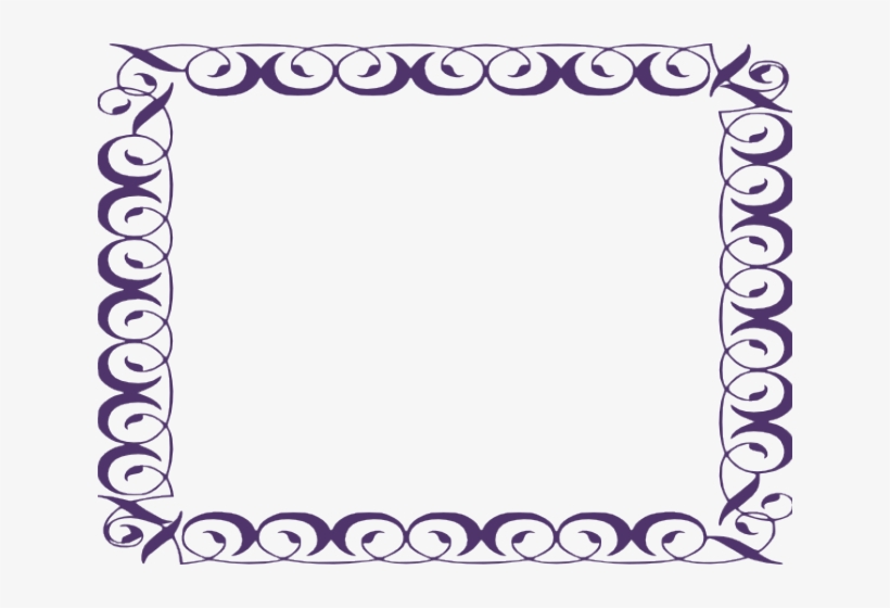 Purple Clipart Picture Frame - Border Clip Art, transparent png