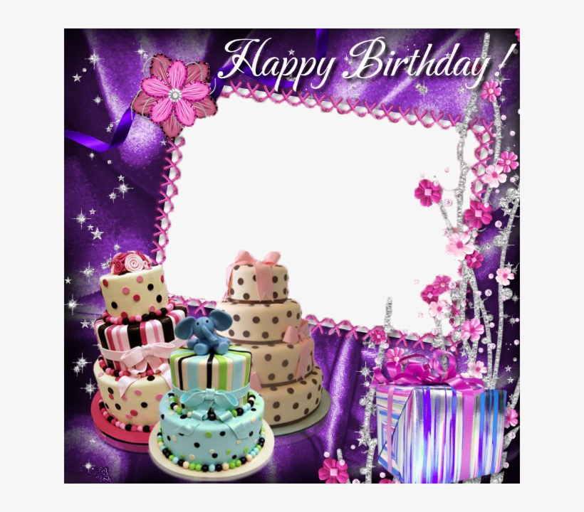 Download Transparent Birthday Photo Frames With Cake PNGkit