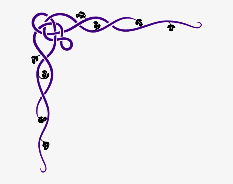 Corner Purple Clip Art At Clker Com Vector Clip Art - Black And Pink Borders, transparent png