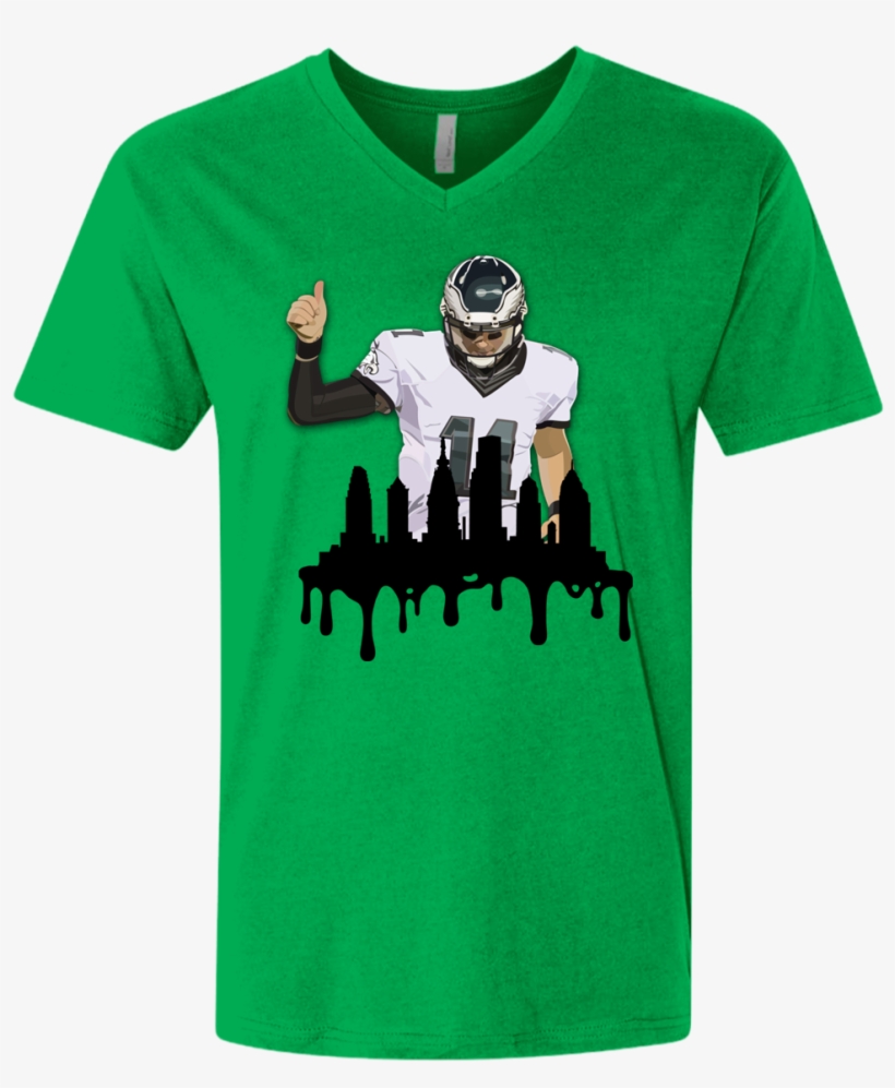 Carson Wentz Fitted V-neck / Philadelphia Eagles - Polo Versace, transparent png
