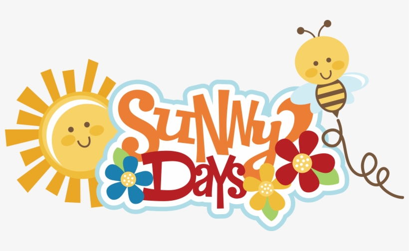 Sunny Days Svg Scrapbook Title Sun Svg File Bee Svg - Scrapbooking, transparent png