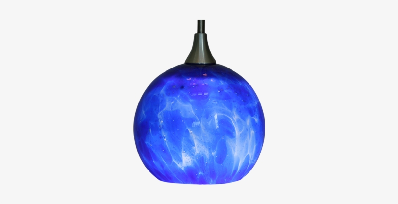 Hand Blown Glass Led Hanging Light Cobalt Blue - Cobalt Blue Light Fixture, transparent png