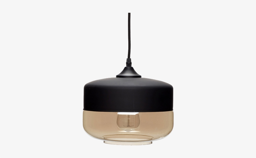 Glass & Metal Hanging Lamp - Lampy Hubsch, transparent png