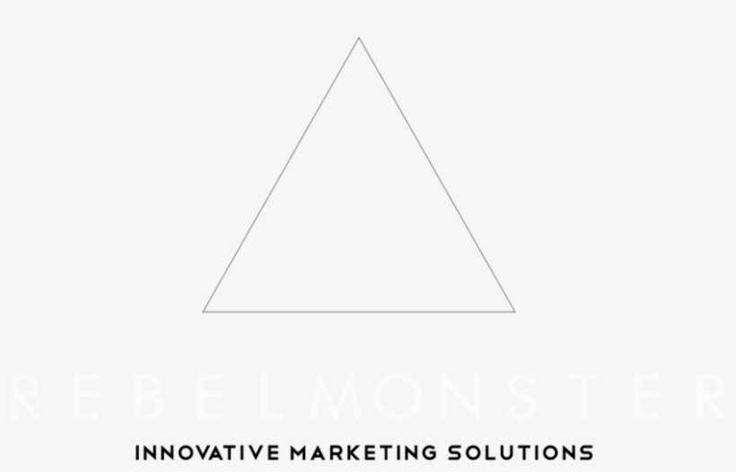 Rebel Monster Logo Extended White - Triangle, transparent png