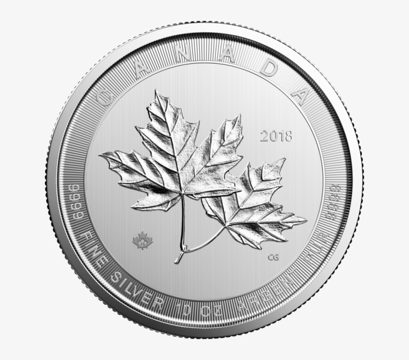 10 Oz Silver Magnificent Maple Leaf Coin Rcm - 10 Oz Silver Maple Leaf, transparent png