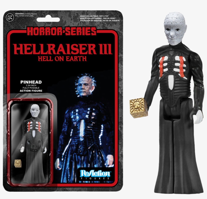 Pinhead Reaction - Funko Horror Classics Pinhead Reaction Figure, transparent png