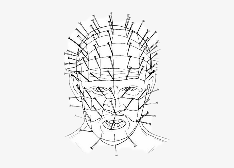 Pinhead Drawing Banner Transparent Pinhead Coloring Pages 375x507