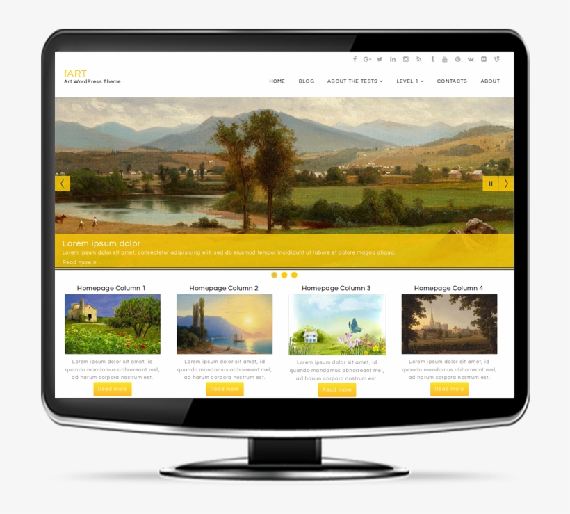 Free Art Wordpress Theme - Wordpress, transparent png