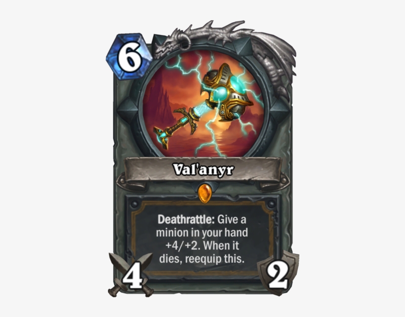 All Nine Of The Game's Classes Will Receive A Legendary - Val Anyr Hearthstone, transparent png