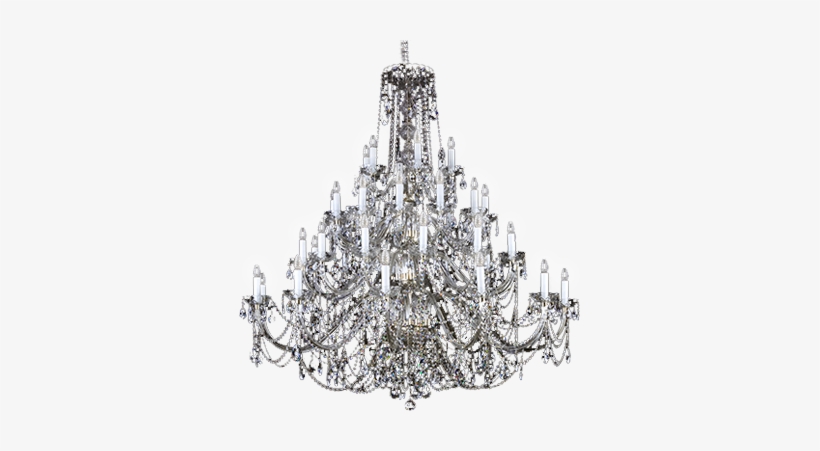 Vente De Lustres En Cristal De Bohême - Antique Huge Crystal Beaded Chandelier, transparent png