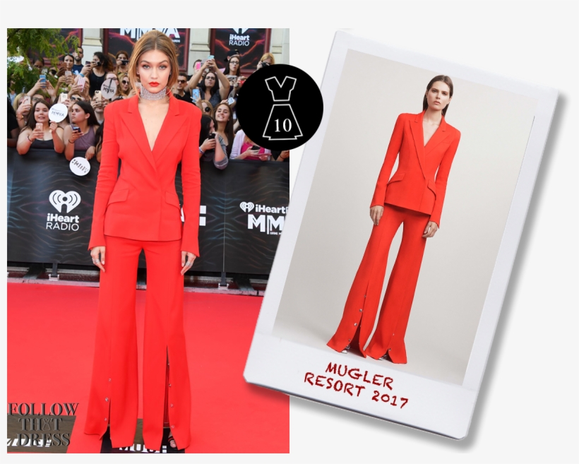 Gigi Hadid In Mugler Resort - Gigi Hadid I Heart Music 2016, transparent png