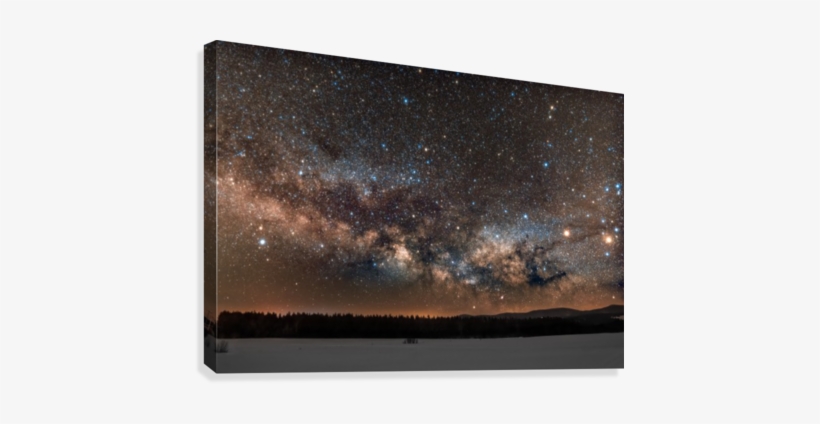 Milky Way Rises Over The Horizon Canvas Print - Milky Way, transparent png