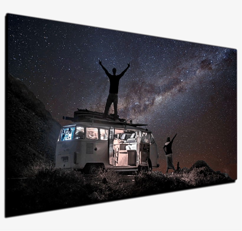 Milkyway Vw Bus - Canvas Print, transparent png