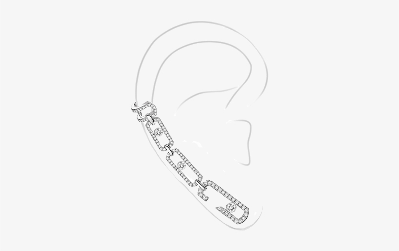 Messika Rose Gold Move High Jewelry Addiction Pave, transparent png