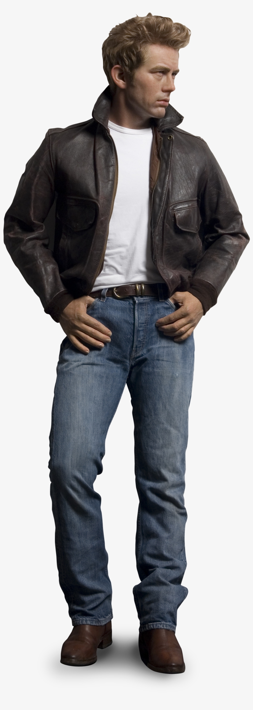 James Dean's Wax Figure At Madame Tussauds - James Dean Wax Figure, transparent png
