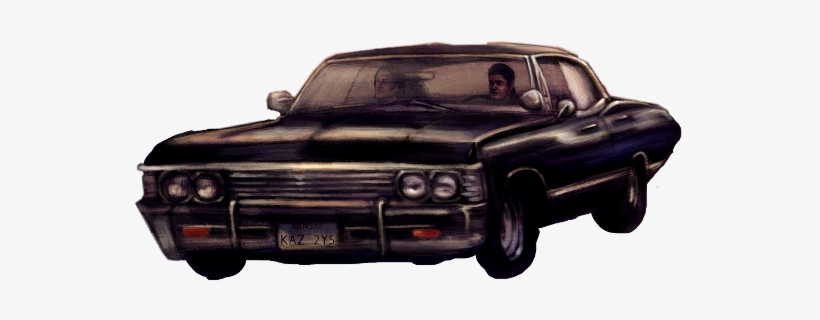 Impala Dean Sam Winchester Supernatural - Supernatural Impala Art, transparent png