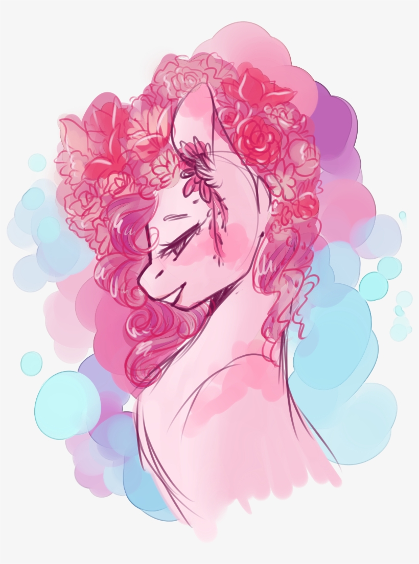 Portrait Drawing Flower - Drawing, transparent png