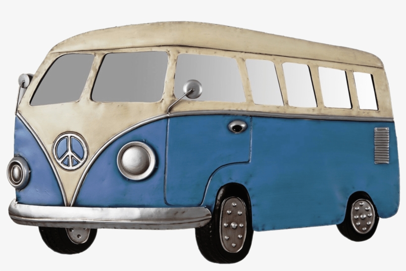 Download - Blue Campervan Metal Wall Art, transparent png