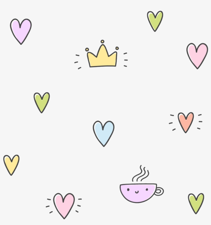 This Graphics Is Hand Drawn Cartoon Love Pattern Vector - Cartoon, transparent png