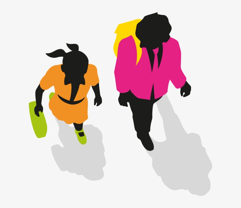 Children Walking To School - Walking, transparent png