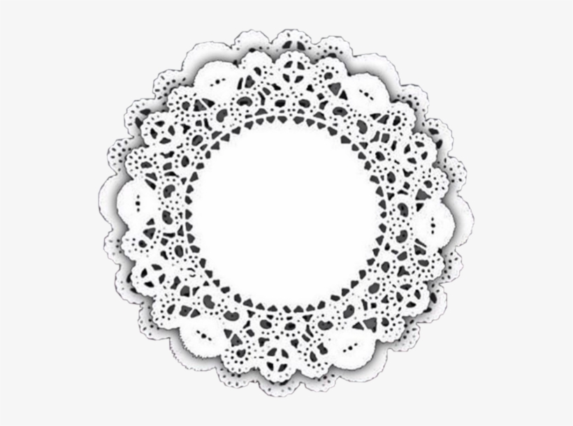 White Lace Circle Png Graphic Royalty Free - Lace Doily, transparent png