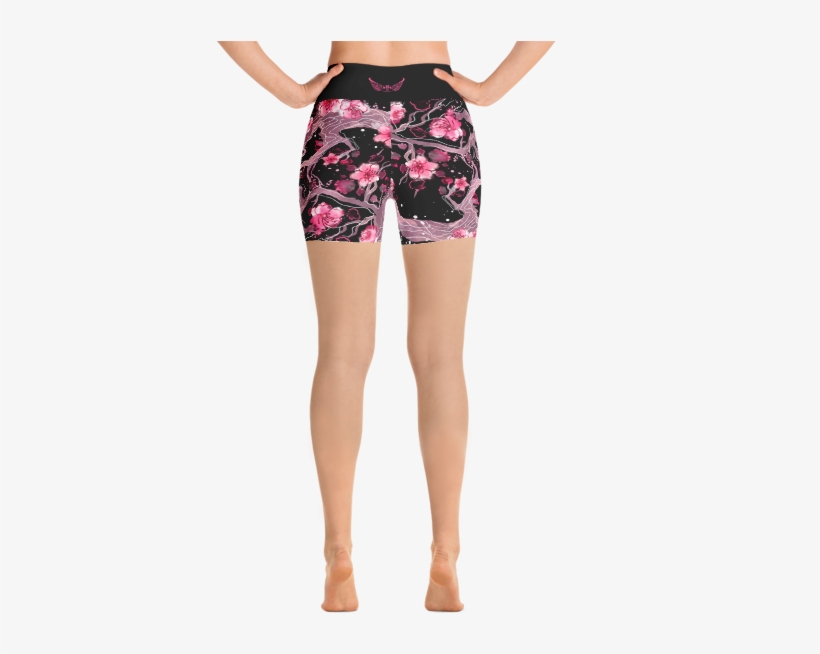 Japanese Cherry-blossoms Shorts - Yoga Pants, transparent png