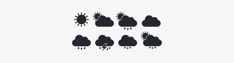 Download The Free Weather Icons Set - Flat Weather Icon Png, transparent png