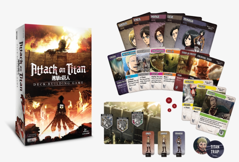 Attack On Titan Deck-building Game Released By Cryptozoic - Attack On Titan Deck Building, transparent png