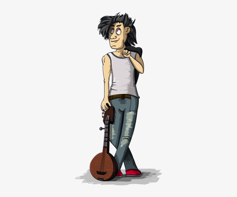 Cartoon Banjist With Banjo - Stock.xchng, transparent png