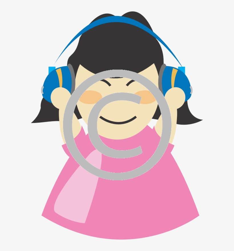 Girl With Headphones - Girl With Headphones Clipart, transparent png