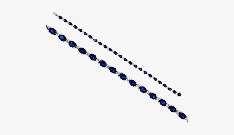Sapphire & Diamond Bracelet Set In 18k White Gold - Diamond, transparent png