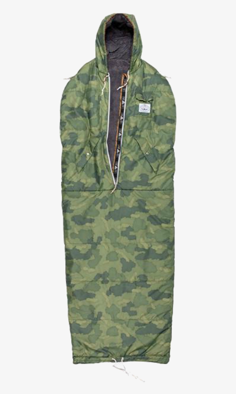 Fury Green Camo - Poler Shaggy Napsack Wearable Sleeping Bag | Furry, transparent png