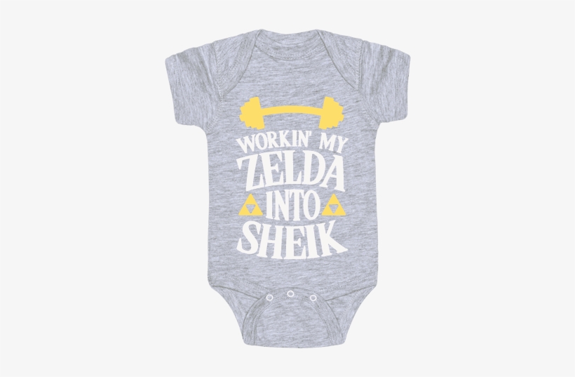 Workin' My Zelda Into Sheik Baby Onesy - Onesie, transparent png
