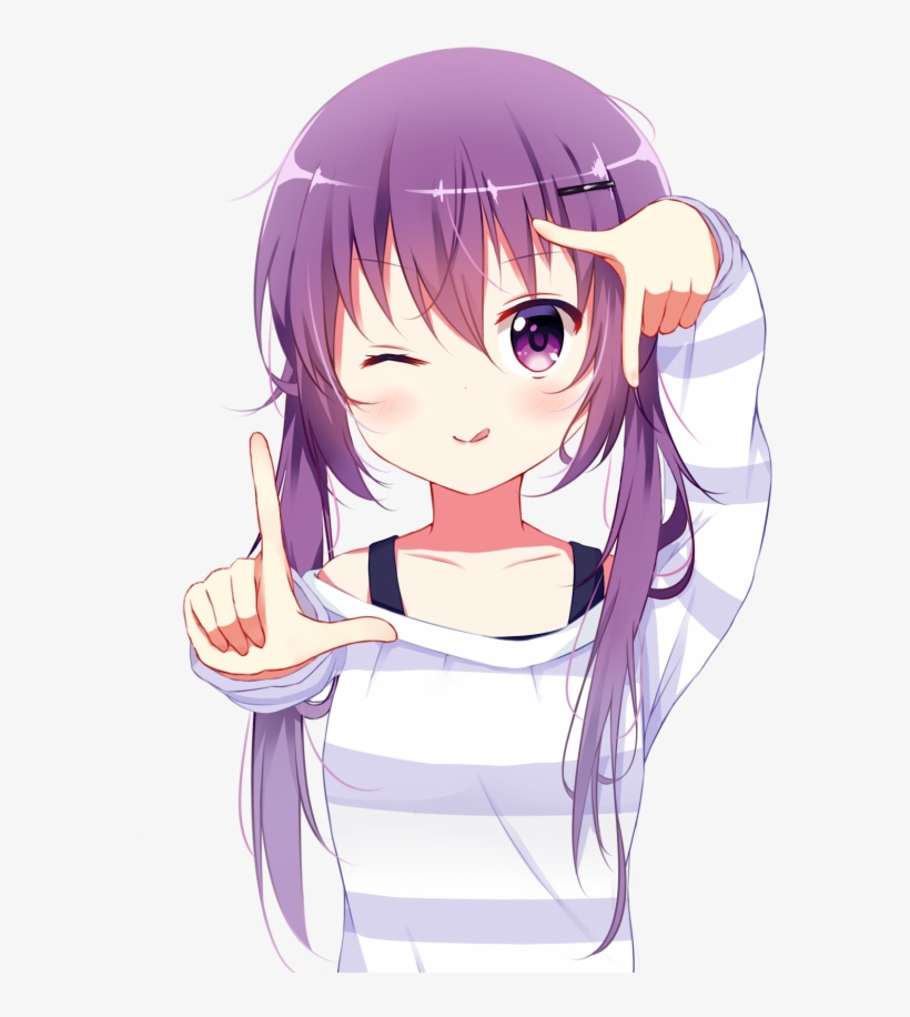 Eyebrows Visible Through Hair Gochuumon Wa Usagi Desu - Anime, transparent png