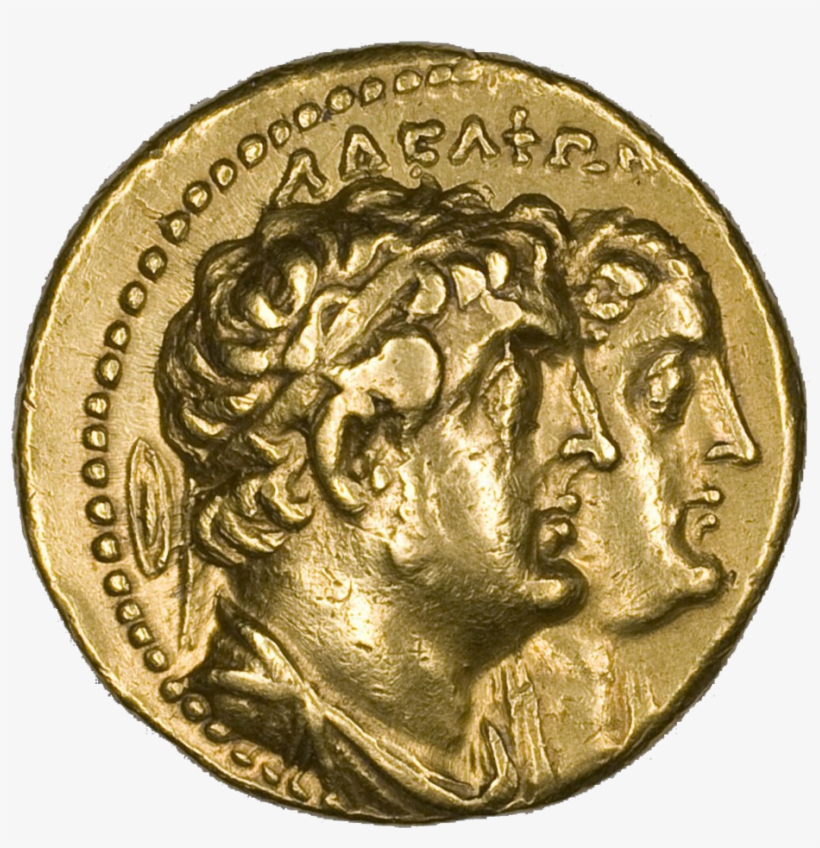 Portraying Ptolemy Ii And Arsinoe Ii, 285/246 B - Ancient Greek Coin Png, transparent png