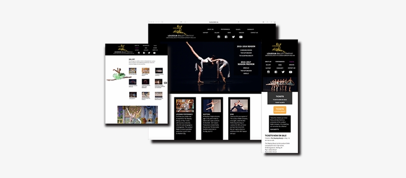 Loudoun Ballet Company Website - Graphic Design, transparent png