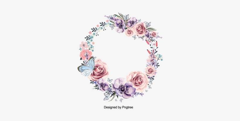 Beautiful Flower Wreath With Leaves Design, Flower, - Blumenaquarell Boho Hochzeits-einladung Karte, transparent png