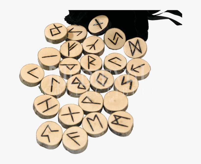 Elder Futhark Wood Runes Set, transparent png