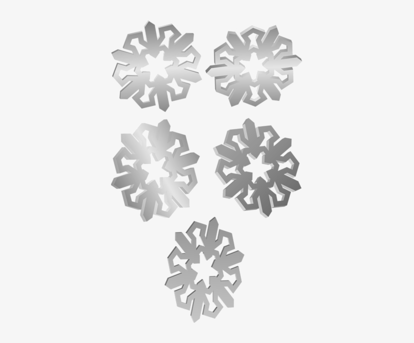 Silver Snowflakes Png Clip Art Image - Clip Art, transparent png