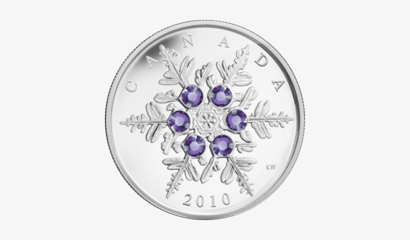 Tanzanite Snowflake 2010 Proof Silver Coin 20$ Canada - 2010 Fine Silver 20 Dollar Coin - Crystal Series: Crystal, transparent png