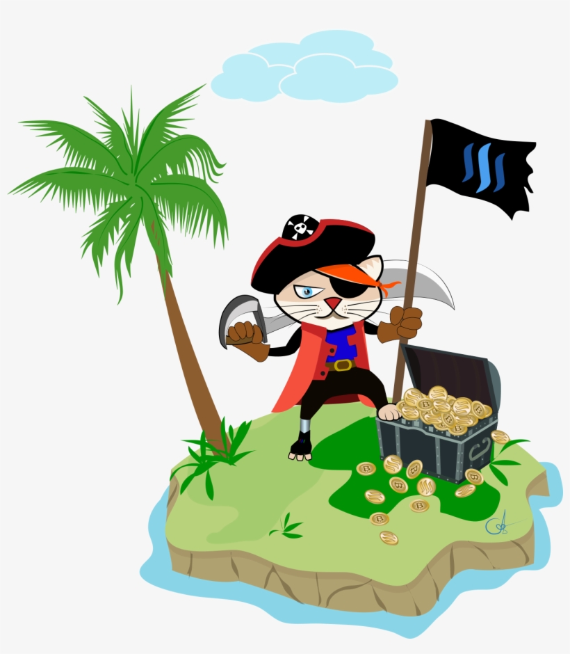 Pirate Kitty - Palms Wall Calendar, transparent png