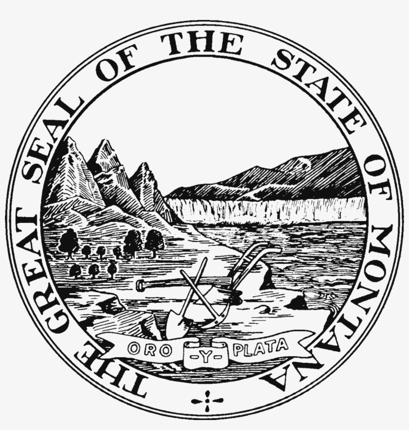 Montana Symbols Coloring Pages - Montana State Seal To Color, transparent png