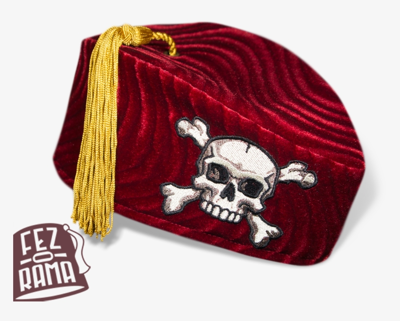 Red Crossbones Chapeau - Knit Cap, transparent png
