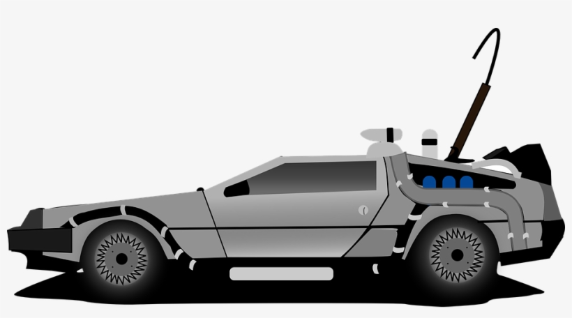 Delorean Time Back To Free Vector Graphic - Back To The Future Png, transparent png